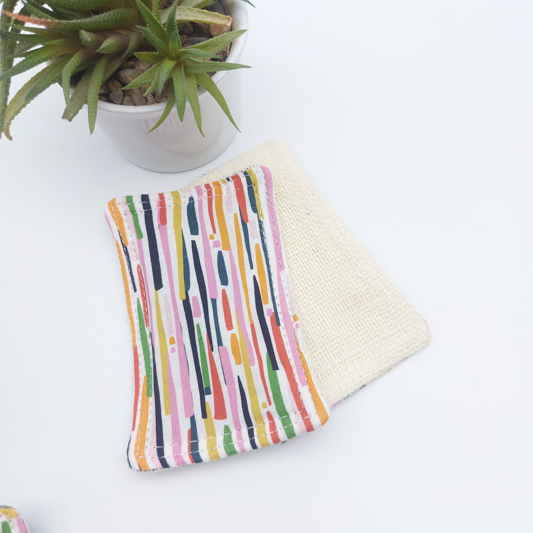 Éponge lavable et réutilisable - multicolore