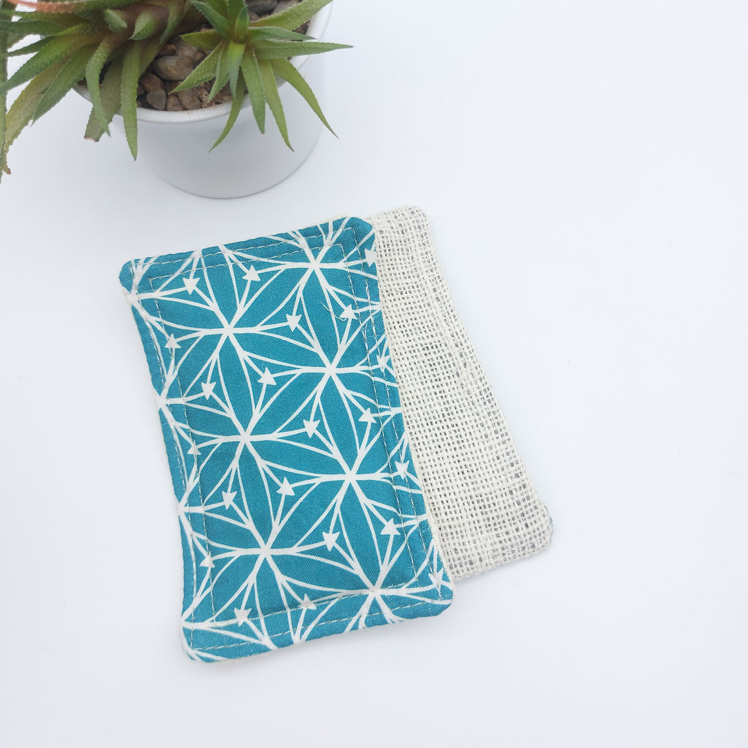 Éponge lavable et réutilisable - turquoise