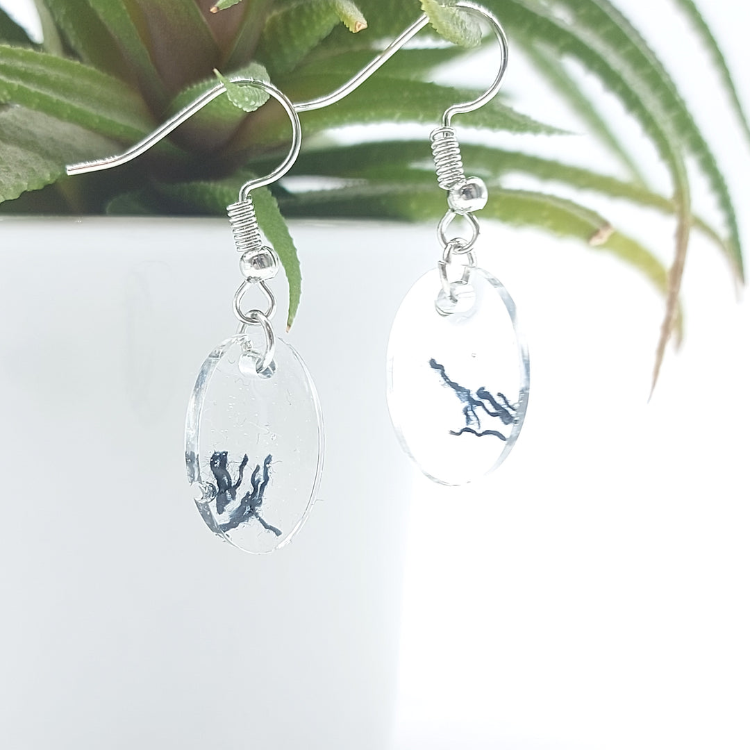 Boucles d'oreille - pendante  - petite ovale