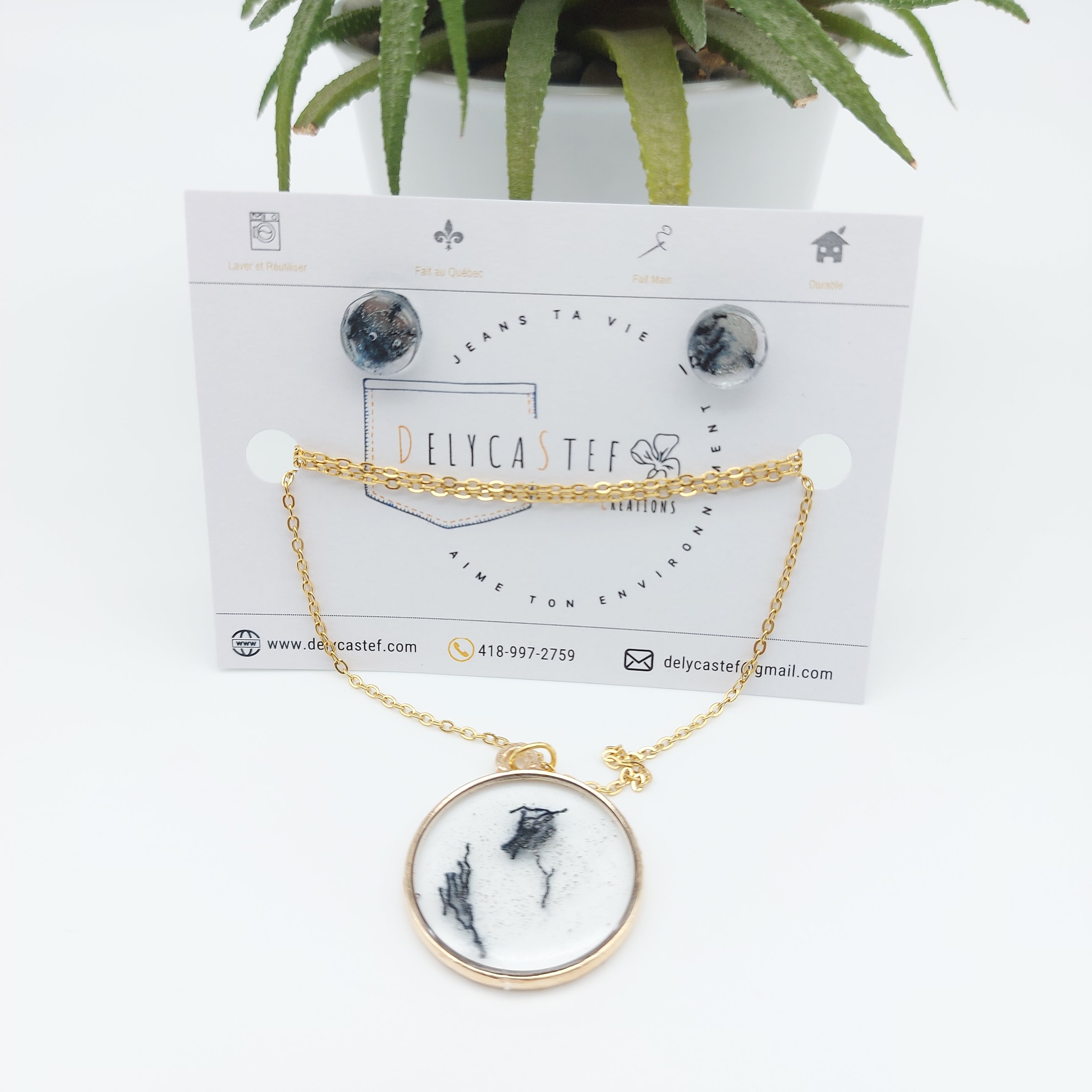 Delycastef identificateurs verre vert rouge denim