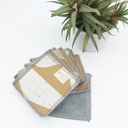 Lingettes démaquillantes jaune et blanc delycastef