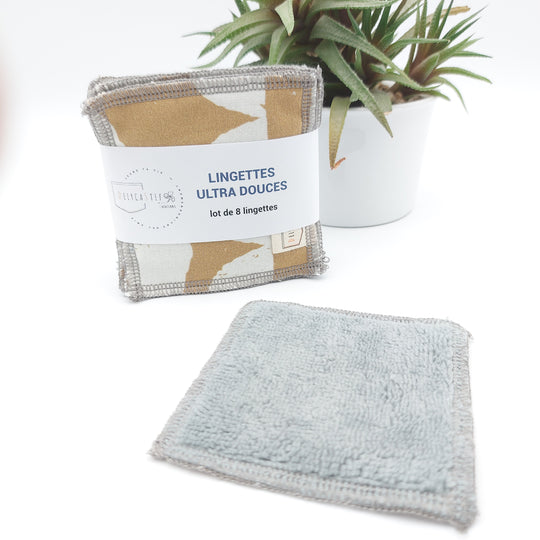 Lingettes démaquillantes jaune et blanc delycastef