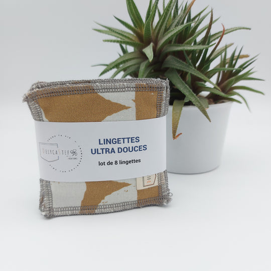 Lingettes démaquillantes jaune et blanc delycastef