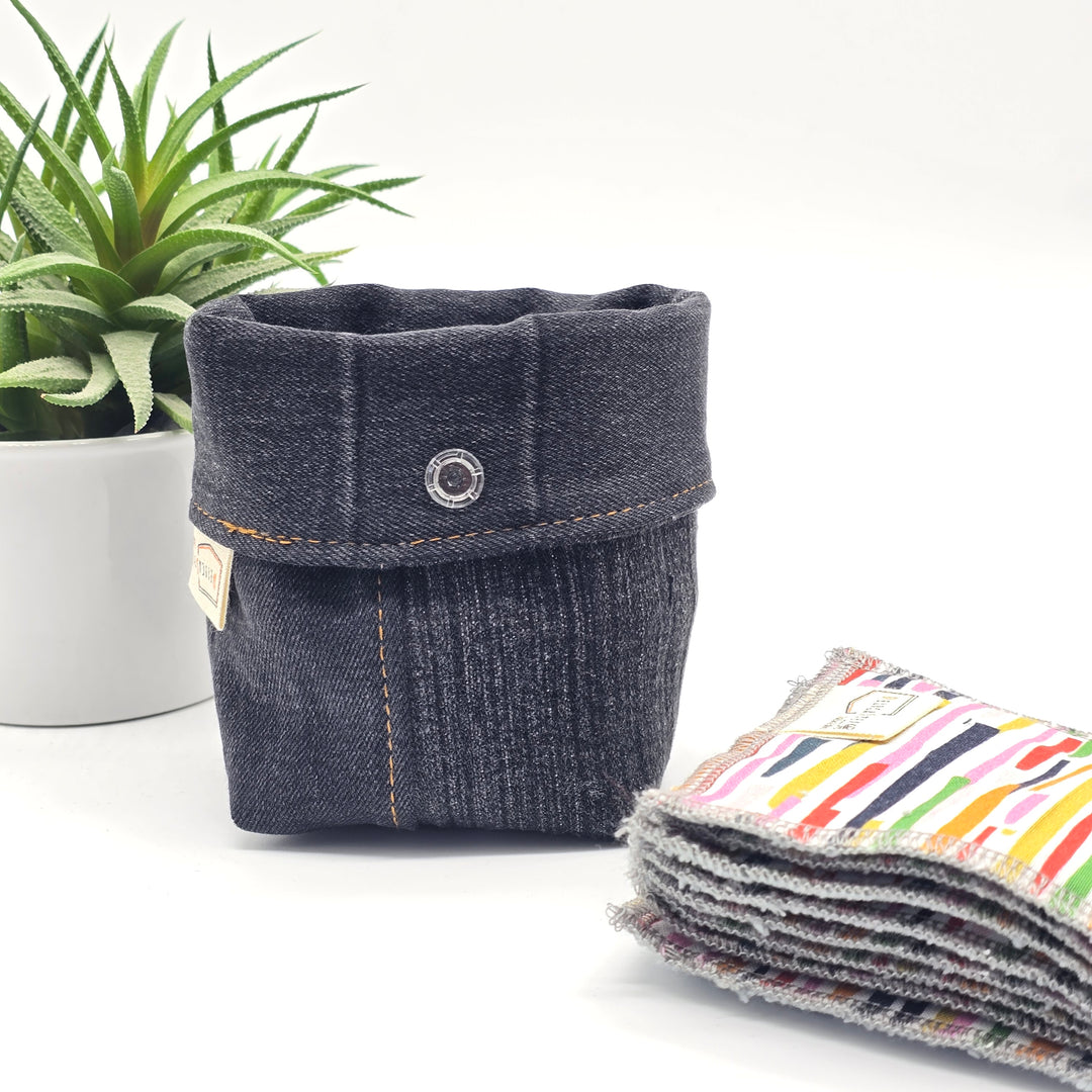 Pochette de rangement pour lingettes démaquillantes - noir