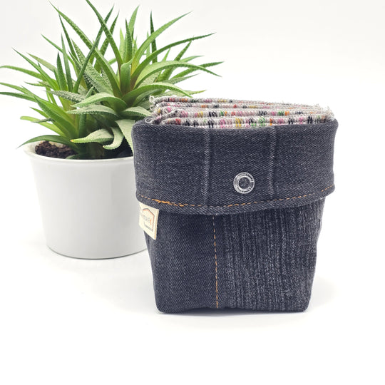 Pochette de rangement pour lingettes démaquillantes - noir