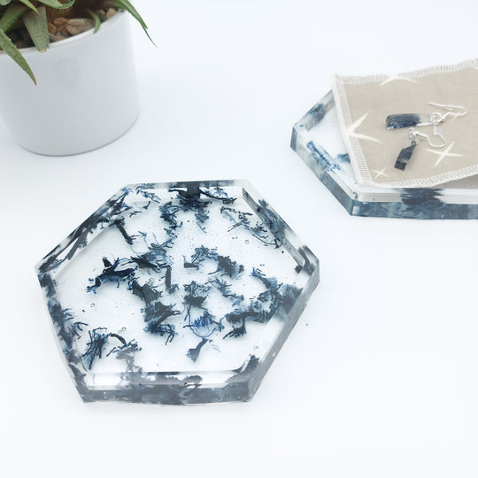 vide poche hexagone resine jeans - DelycaStef