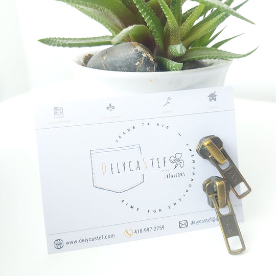 delycastef boucle oreille clou zipper laiton