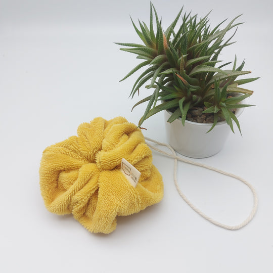 Fleur de douche - bambou - ultra douce - jaune