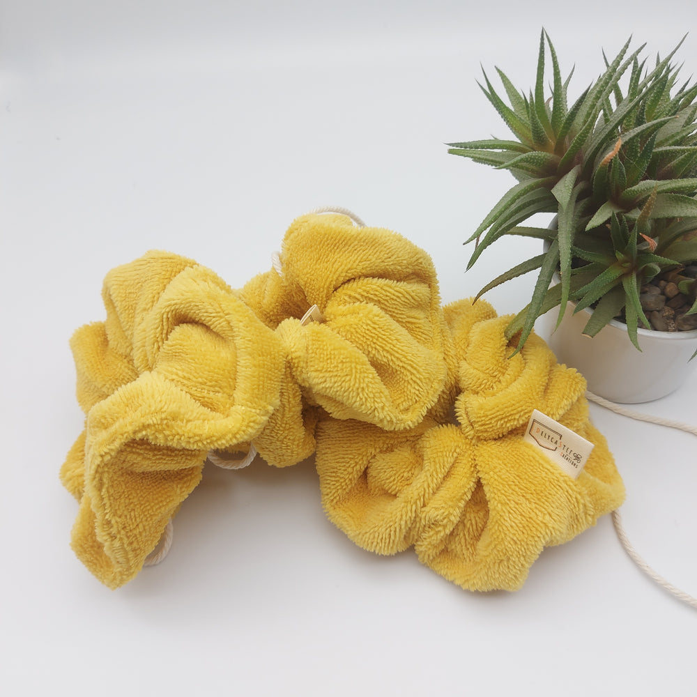 Fleur de douche - bambou - ultra douce - jaune