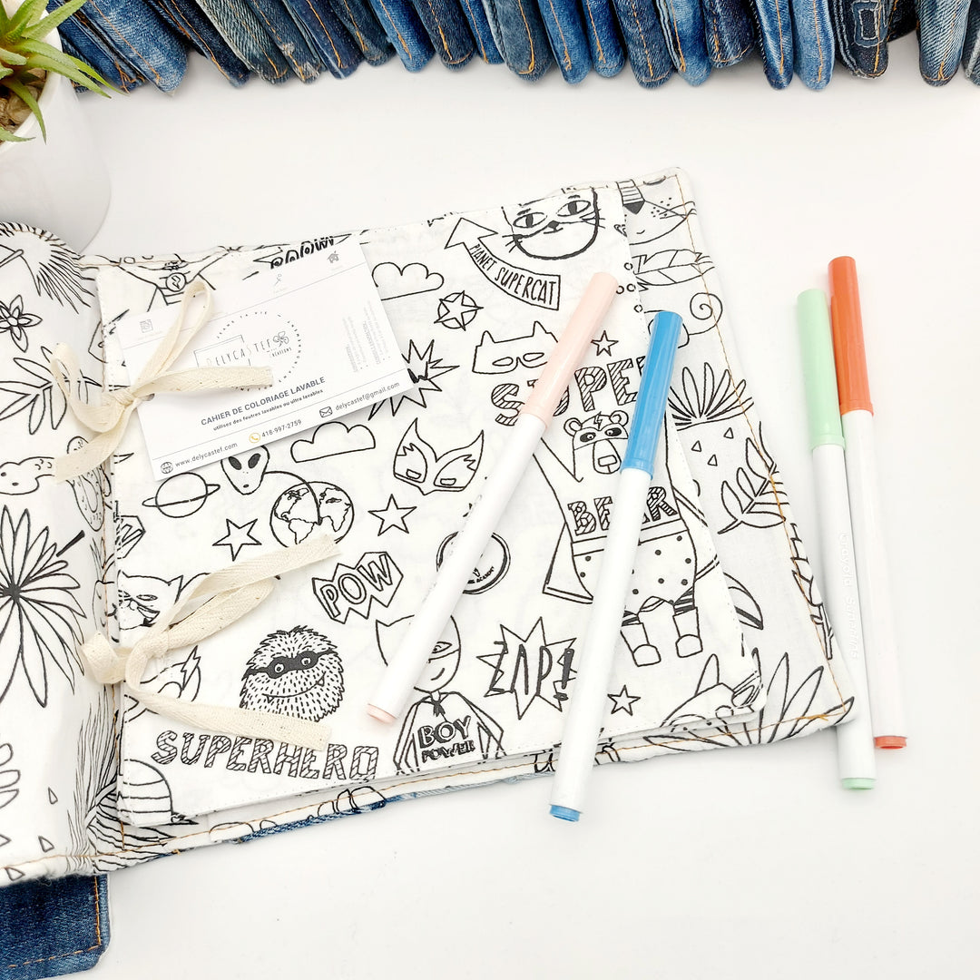 Cahier de coloriage lavable éco-responsable