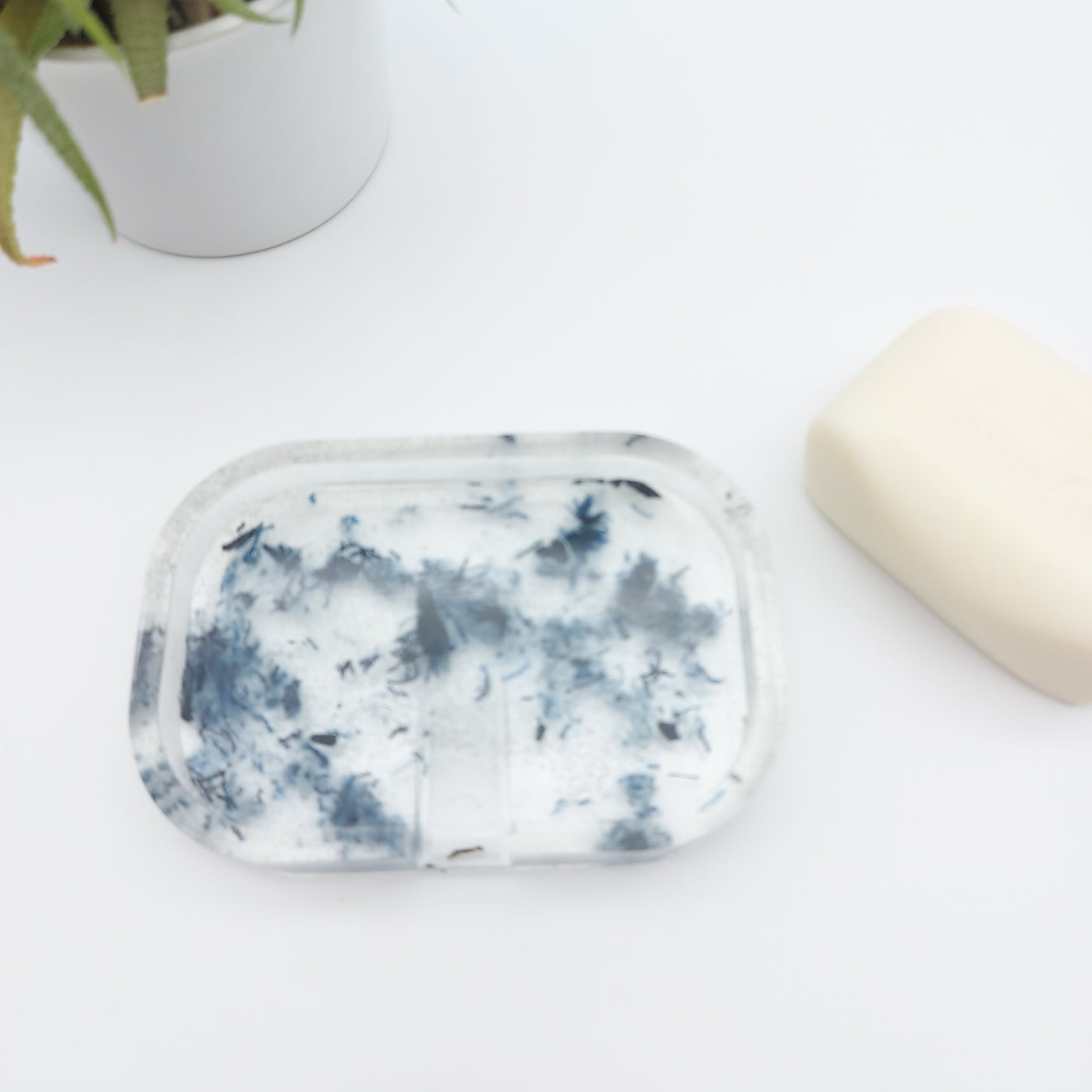Delycastef porte savon ovale denim