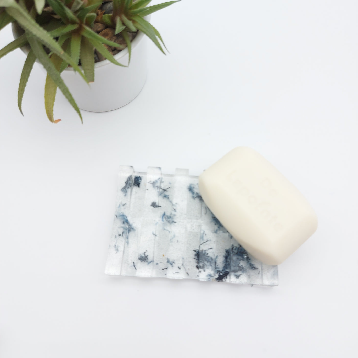Porte savon - rectangulaire triangle drainage denim