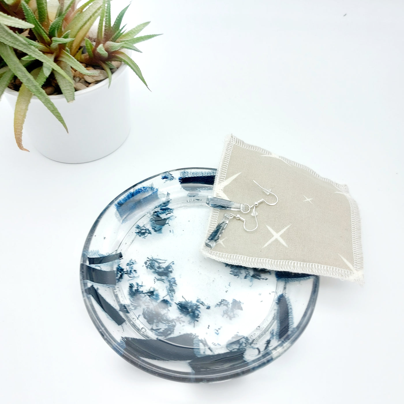 coupelle vide poche resine jeans rond - DelycaStef