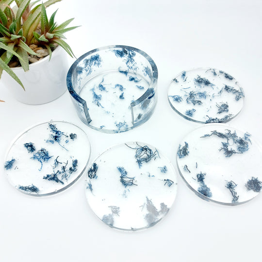 dessous de verre resine jeans lot de 4 - DelycaStef