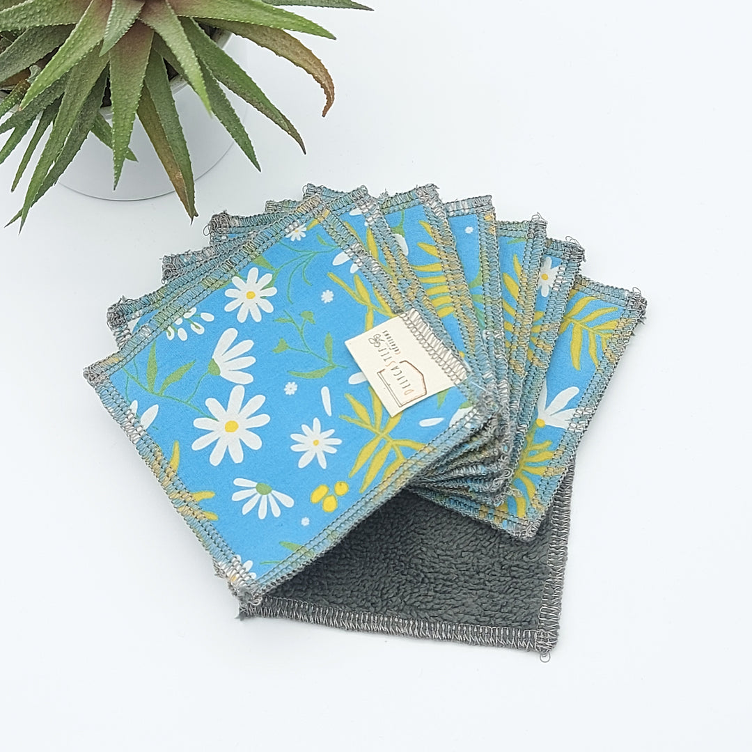 lingettes demaquillantes lot de 8 bambou douce marguerite DelycaStef