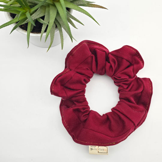 Chouchou à cheveux - denim rouge