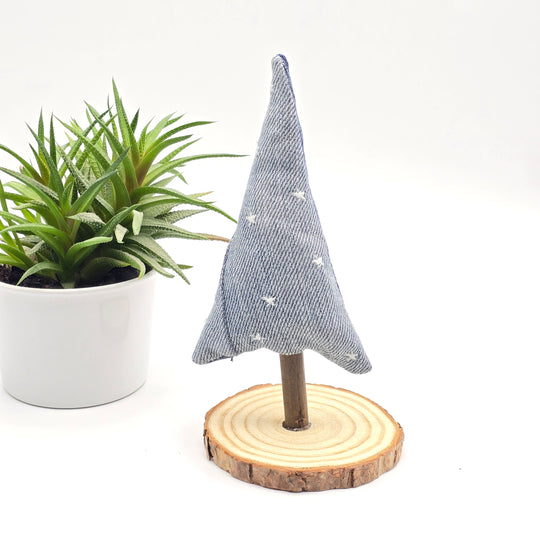 Sapin décoratif - petit - denim revalorisé