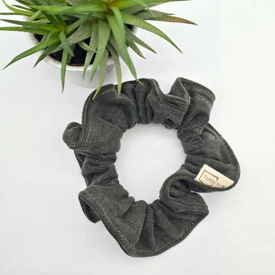 Chouchou à cheveux - denim vert foncé