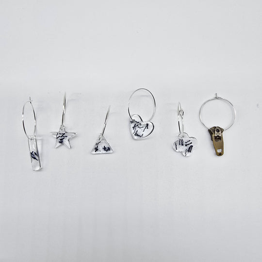 Glass identifiers - set of 6