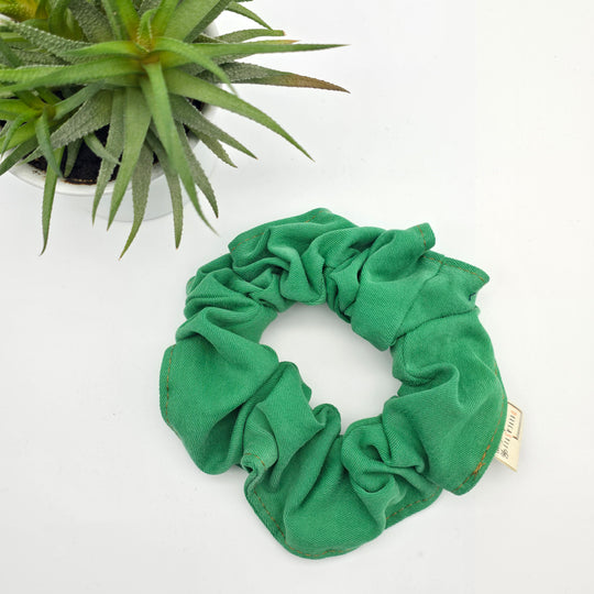 Chouchou à cheveux - denim vert