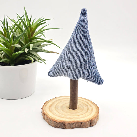 Sapin décoratif - petit - denim revalorisé