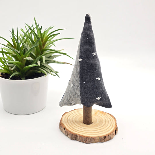 Sapin décoratif - petit - denim revalorisé