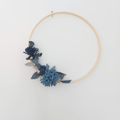 Couronne décorative bambou et denim recyclé - XL - 2