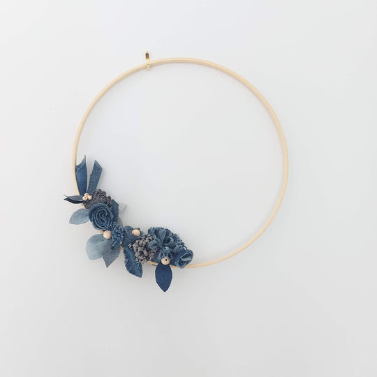 Couronne décorative bambou et denim recyclé - XL - 5