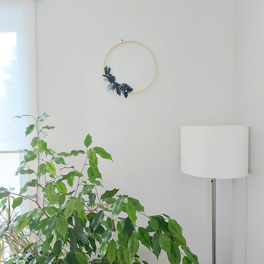 Couronne décorative bambou et denim recyclé - XL - 5