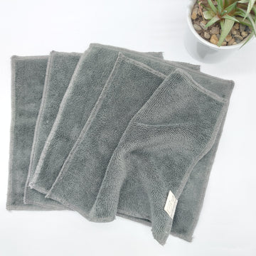 Débarbouillettes ultra-douces - gris anthracite
