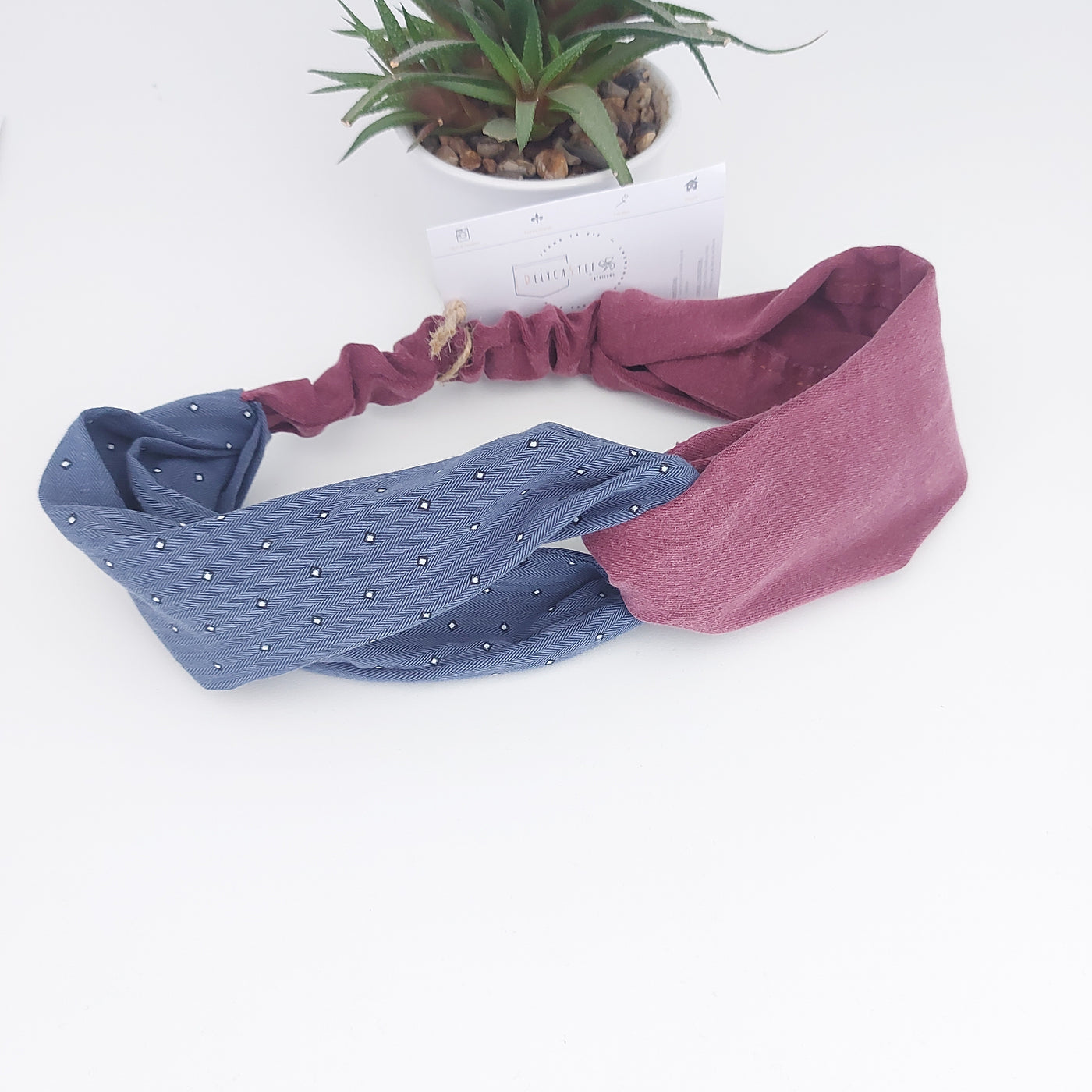 delycastef bandeau cheveu bleu et rouge