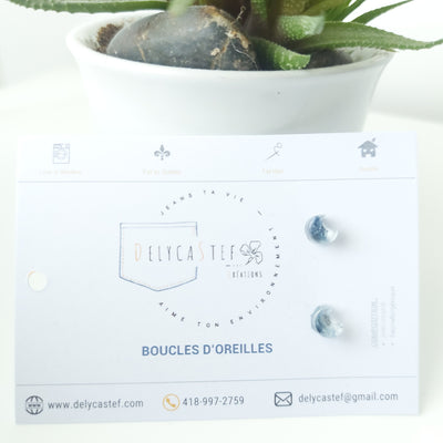 Boucles d'oreille - clou - lune - petit