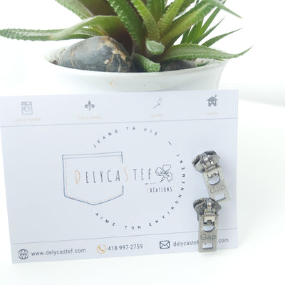 delycastef boucle oreille clou zipper argent 2 