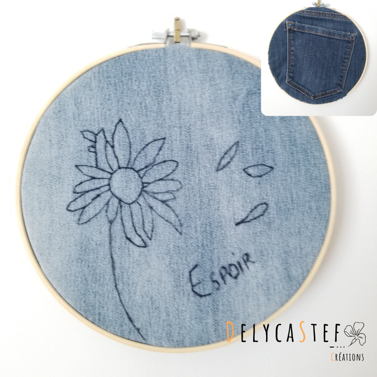 Broderie décorative double face - grand format - Espoir - Delycastef