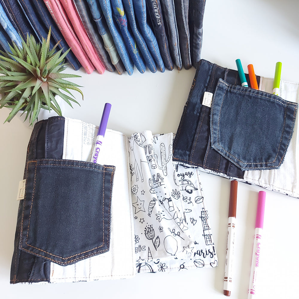 delycastef cahier coloriage lavable denim noir et blanc ceinture paris