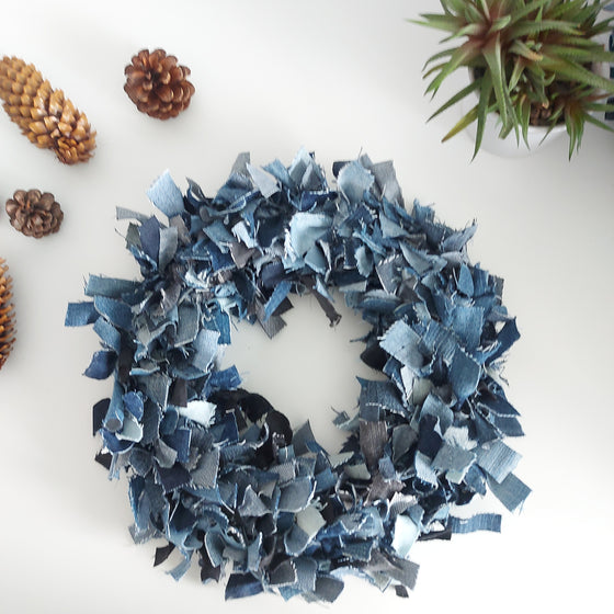 Couronne denim recyclé - à décorer