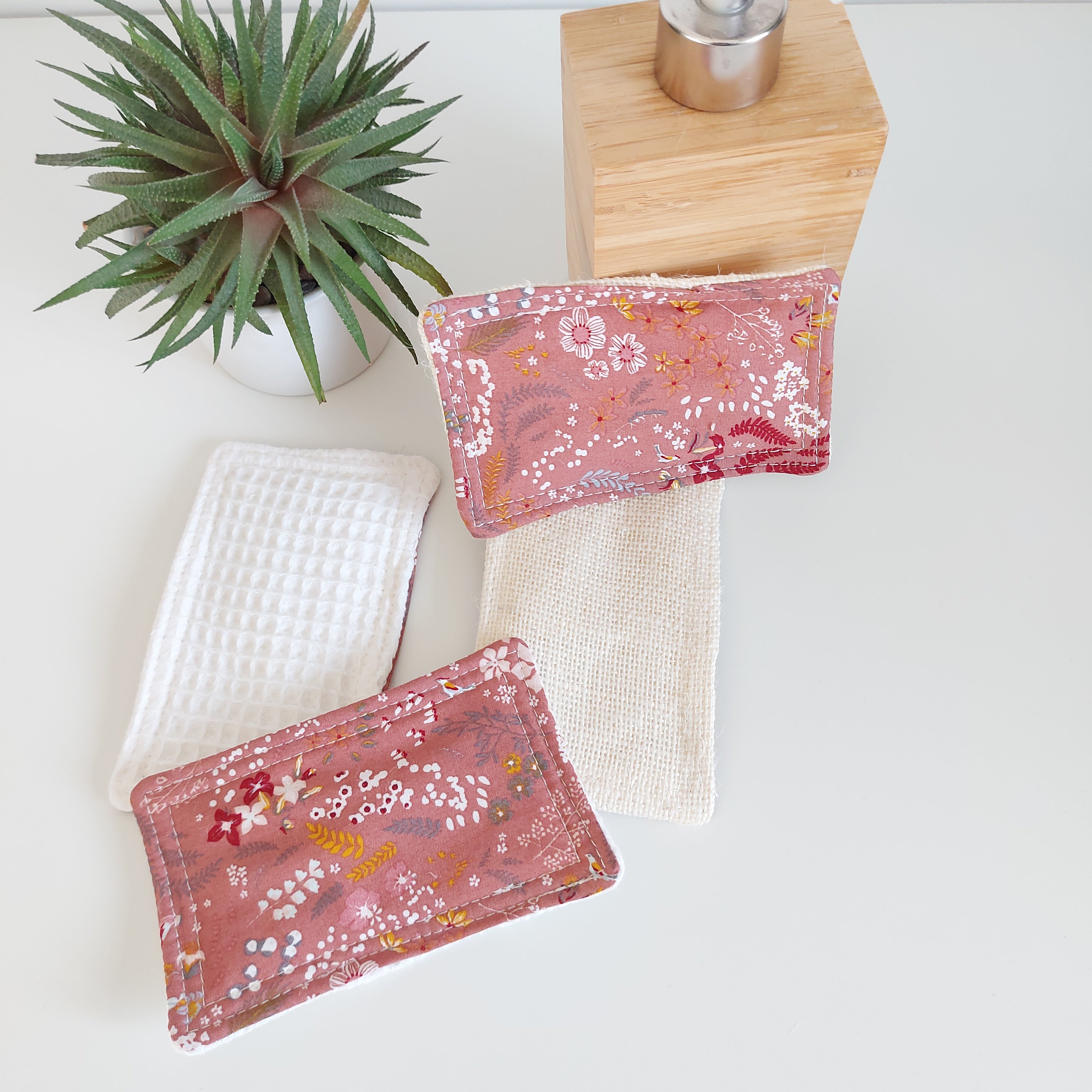 delycastef eponge lavable lot 2 rose