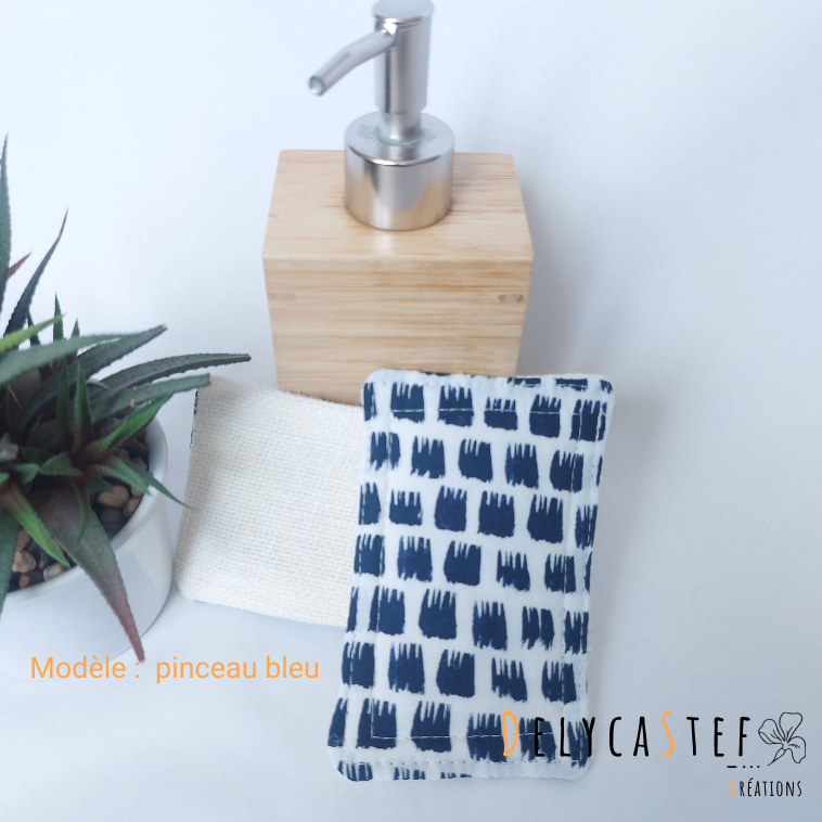 Éponge lavable et réutilisable - pinceau bleu - Delycastef