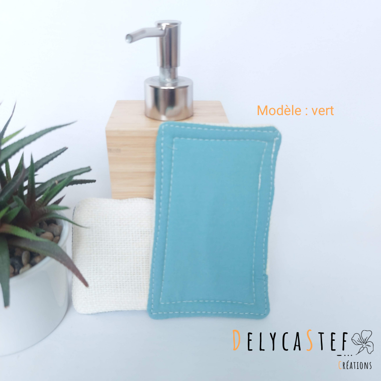 Éponge lavable et réutilisable - vert - Delycastef