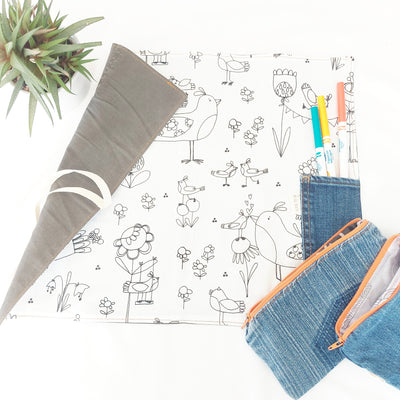 delycastef napperon coloriage lavable oiseaux