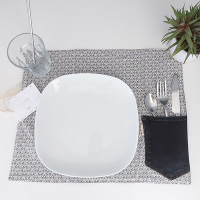 delycastef napperon gris eventail