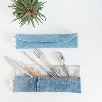 delycastef pochette ustensiles brosse dents denim bleu pale nuage