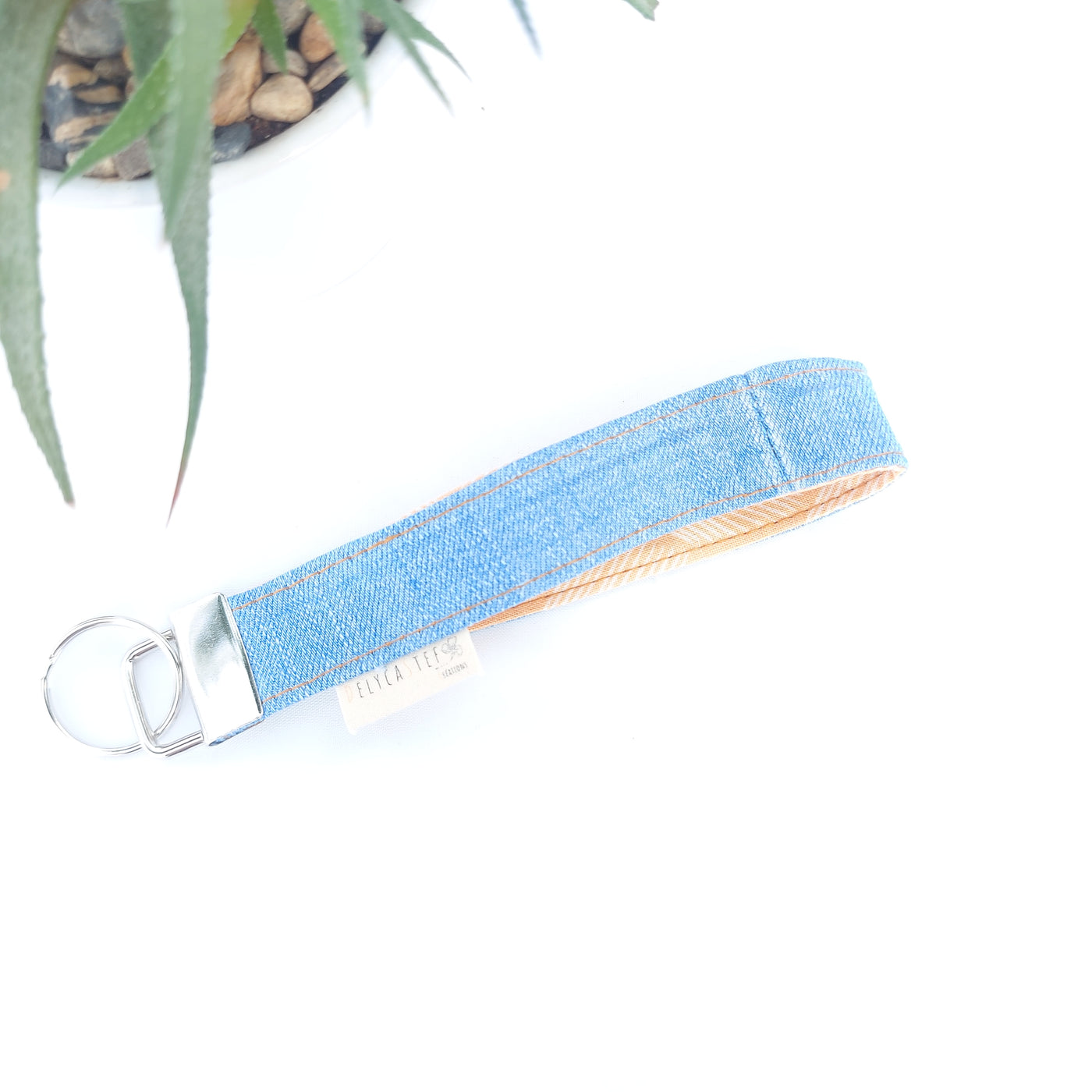 Porte-clés - denim / ocre - Delycastef