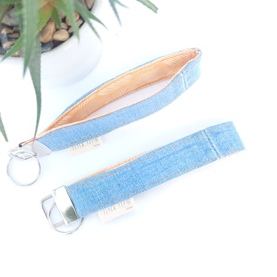 Porte-clés - denim / ocre - Delycastef
